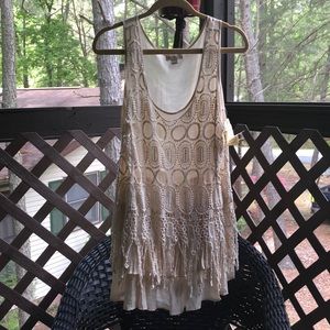 One World Crochet Lace Top size Medium